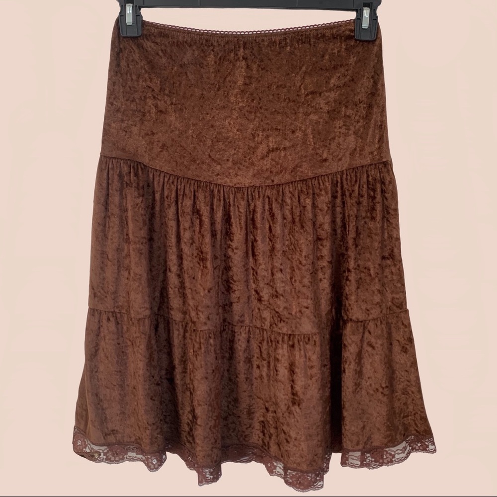 Brown Velvet Skirt